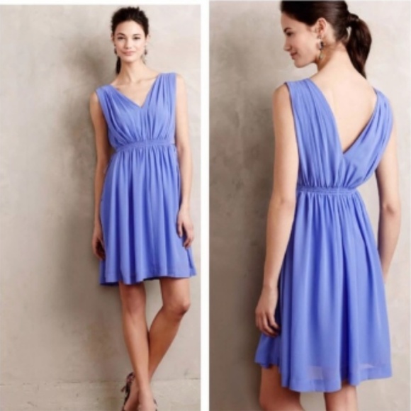 Anthropologie Dresses & Skirts - Anthropologie HD Paris V Neck Purple Dress S (4)